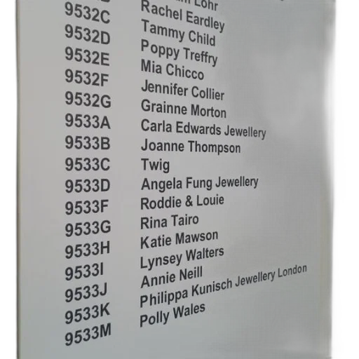 jewelry, staff, list, names transparent PNG cut-out
