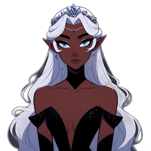 crown, dress, concept art, fantasy art transparent PNG cut-out