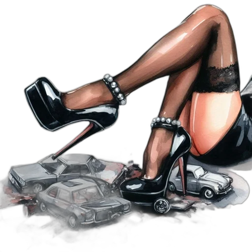 shoes, car, weapon, concept art transparent PNG cut-out