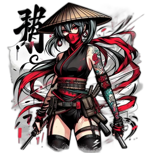 weapon, staff, mask, anime transparent PNG cut-out