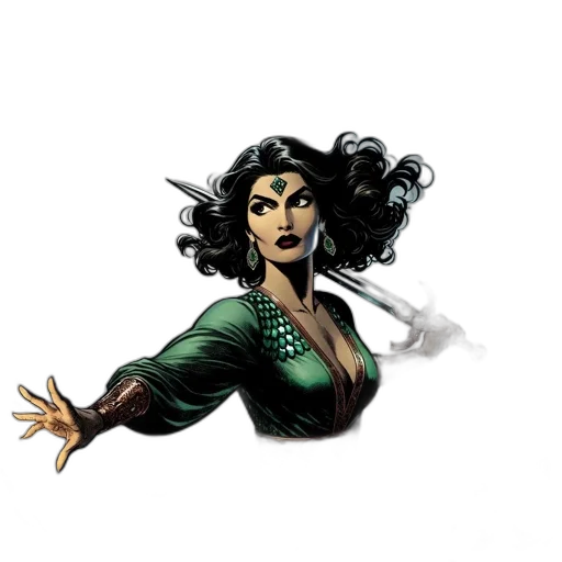 comic book art, concept art, fantasy art, cartoon transparent PNG cut-out