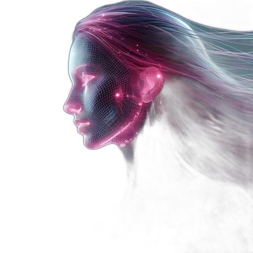 face, mask, hair, robot transparent PNG cut-out