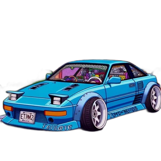 car, vaporwave, photorealistic, concept art transparent PNG cut-out