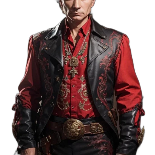 jacket, staff, face, concept art transparent PNG cut-out