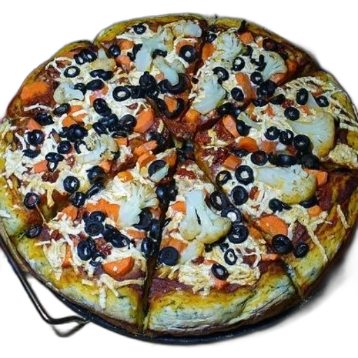 food, crown, 3d render, pizza transparent PNG cut-out