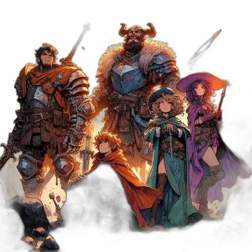 concept art, fantasy art, comic book art, pixel art transparent PNG cut-out