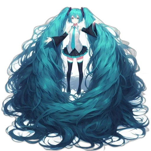 hair, staff, dress, creature transparent PNG cut-out