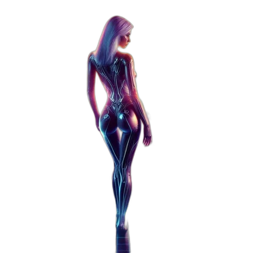 robot, dress, creature, hair transparent PNG cut-out