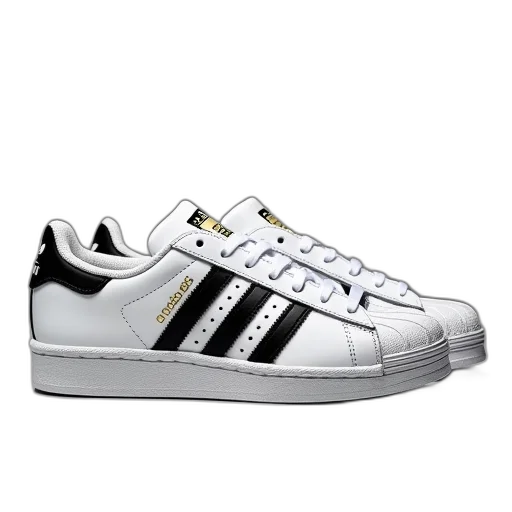 shoes, photorealistic, adidas, superstar transparent PNG cut-out