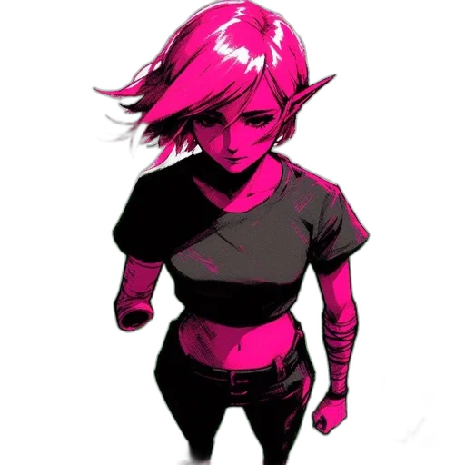 jacket, robot, staff, weapon transparent PNG cut-out