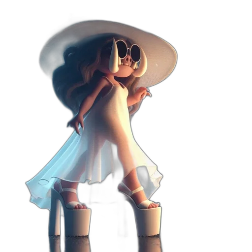 dress, hat, weapon, umbrella transparent PNG cut-out