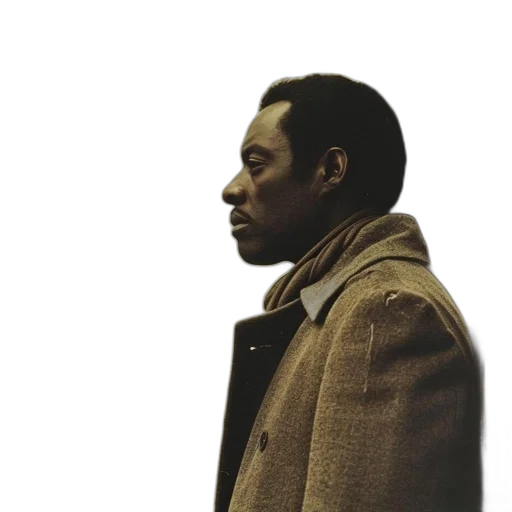 jacket, face, staff, earth tones transparent PNG cut-out