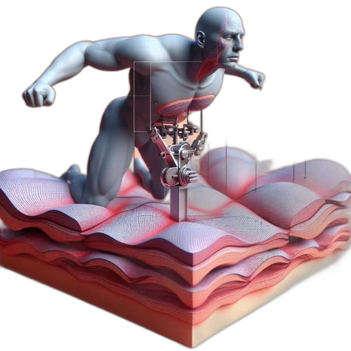 robot, 3d render, concept art, vaporwave transparent PNG cut-out