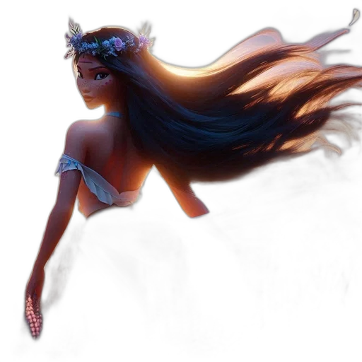 hair, crown, dress, concept art transparent PNG cut-out