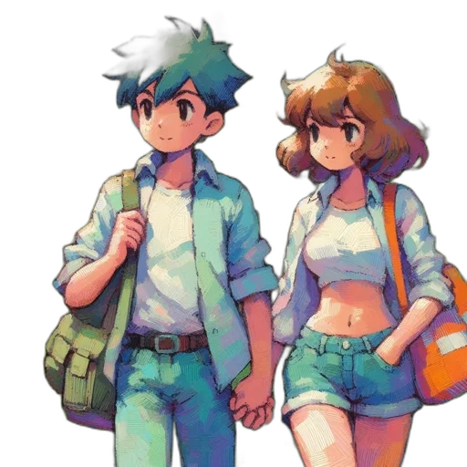 jacket, concept art, pixel art, watercolor transparent PNG cut-out