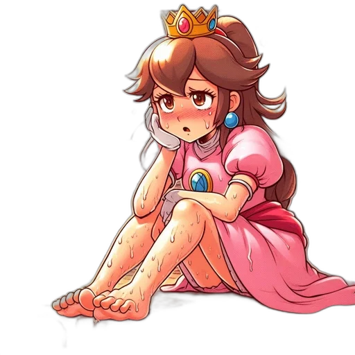 crown, dress, creature, staff transparent PNG cut-out