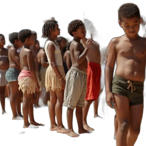 3d render, concept art, group, people transparent PNG cut-out