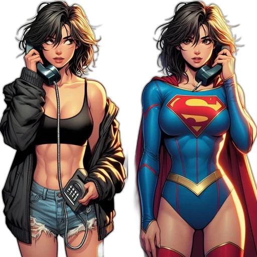 comic book art, concept art, fantasy art, cartoon transparent PNG cut-out
