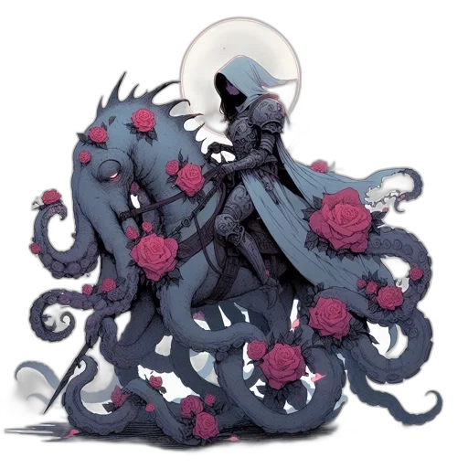 creature, dragon, crown, staff transparent PNG cut-out