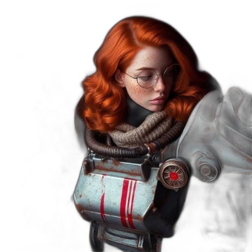 jacket, weapon, robot, concept art transparent PNG cut-out
