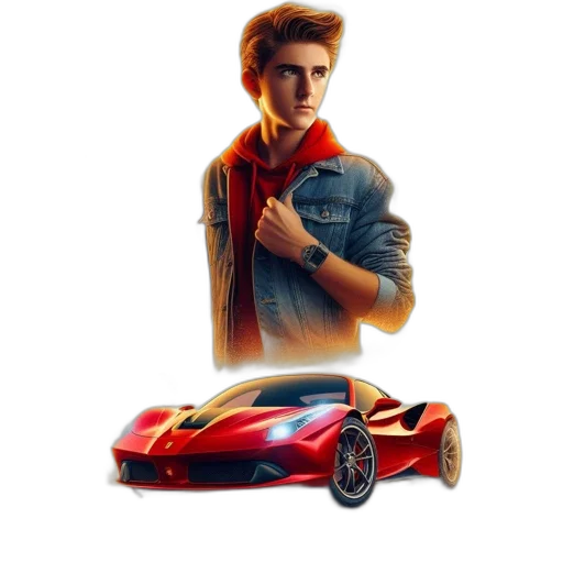 car, jacket, weapon, concept art transparent PNG cut-out