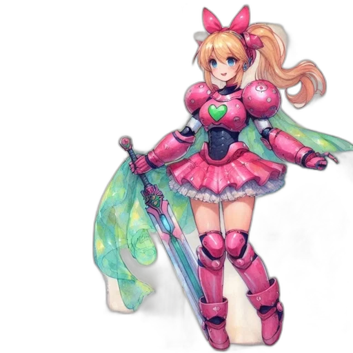 dress, weapon, concept art, 3d render transparent PNG cut-out