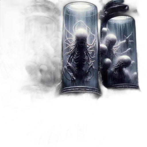 bottle, dress, creature, mask transparent PNG cut-out