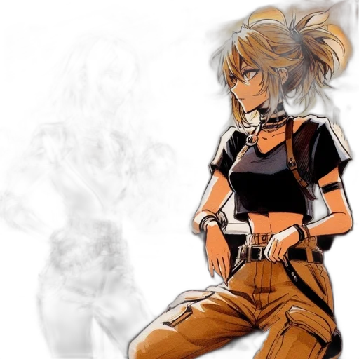 concept art, comic book art, anime, fantasy art transparent PNG cut-out