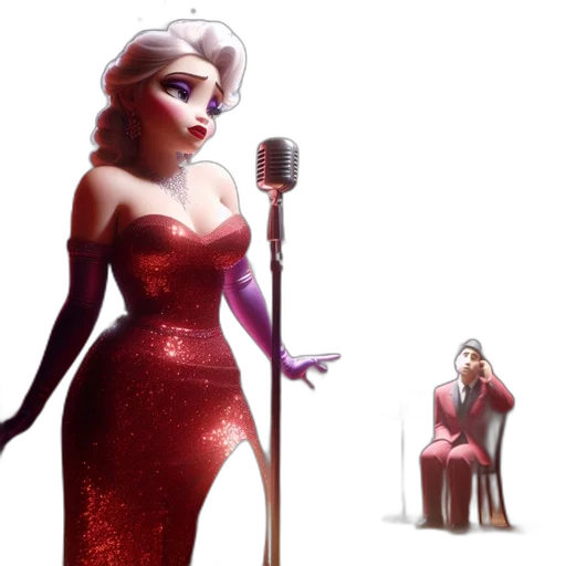 dress, concept art, 3d render, comic book art transparent PNG cut-out