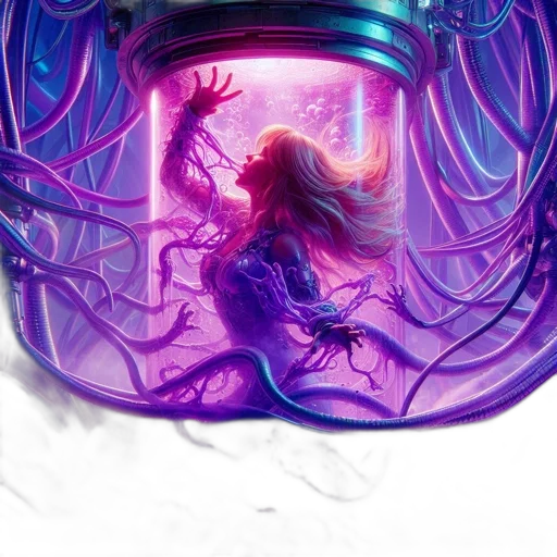 bottle, hair, dress, creature transparent PNG cut-out