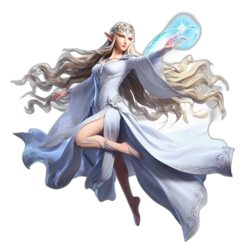 dress, staff, sword, dragon transparent PNG cut-out