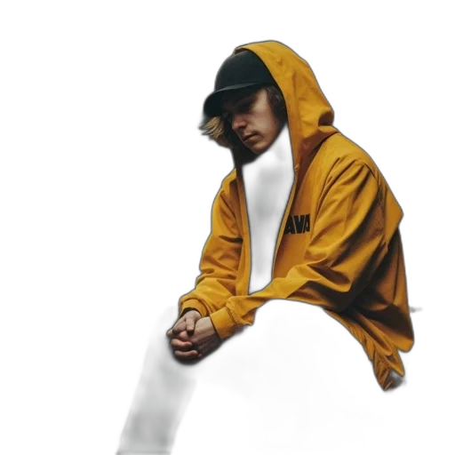 jacket, staff, hat, creature transparent PNG cut-out