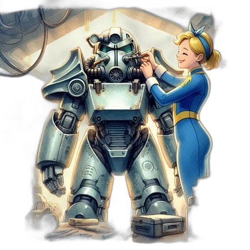 robot, weapon, staff, concept art transparent PNG cut-out