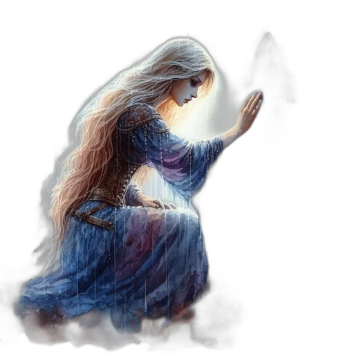 dress, fantasy art, concept art, watercolor transparent PNG cut-out