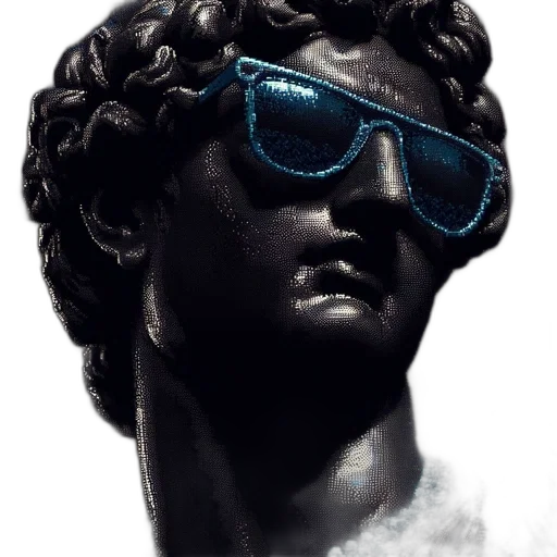 face, mask, vaporwave, photorealistic transparent PNG cut-out