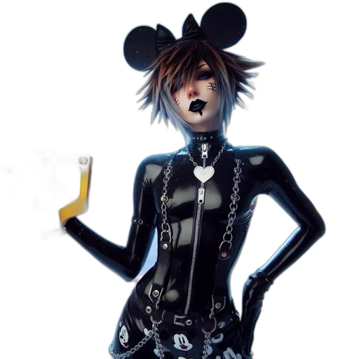 jacket, staff, concept art, cyberpunk transparent PNG cut-out