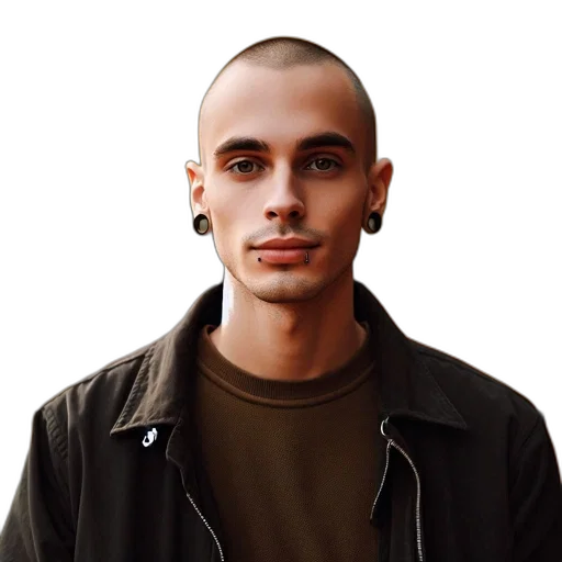 jacket, face, staff, animal transparent PNG cut-out