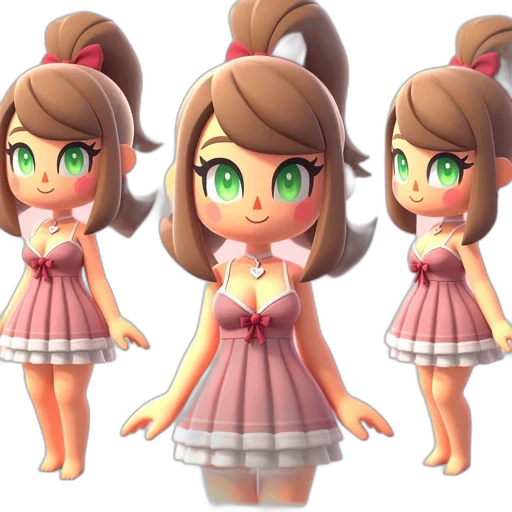 dress, 3d render, concept art, pixel art transparent PNG cut-out