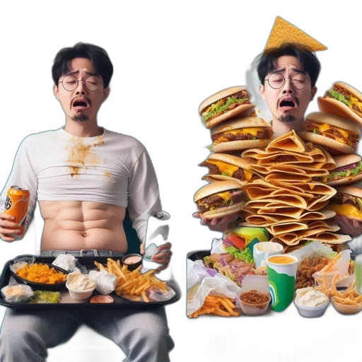 food, concept art, photorealistic, 3d render transparent PNG cut-out