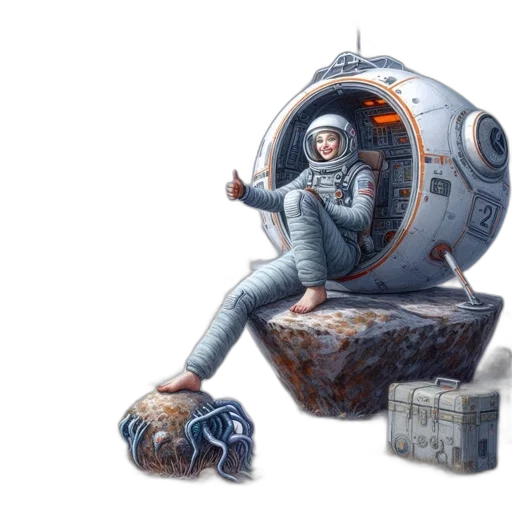 robot, creature, concept art, fantasy art transparent PNG cut-out