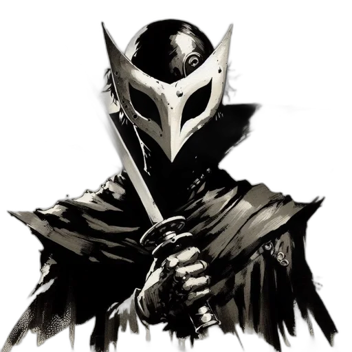 mask, sword, staff, weapon transparent PNG cut-out