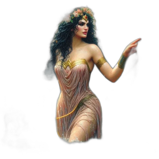 dress, jewelry, fantasy art, concept art transparent PNG cut-out