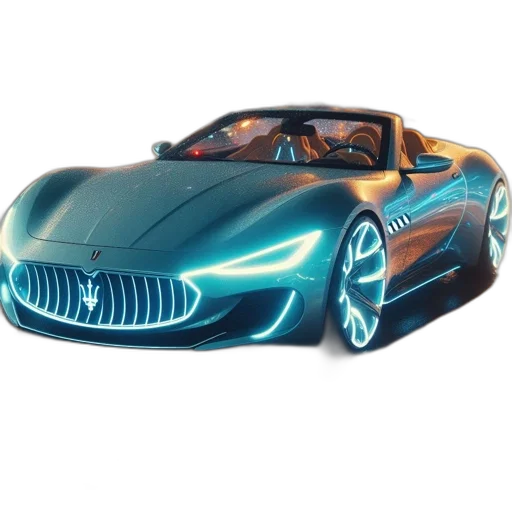 car, 3d render, concept art, photorealistic transparent PNG cut-out