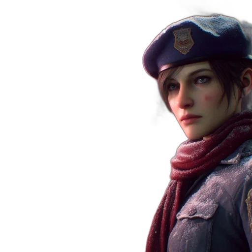 jacket, face, hat, weapon transparent PNG cut-out