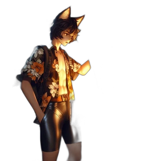 jacket, staff, mask, animal transparent PNG cut-out