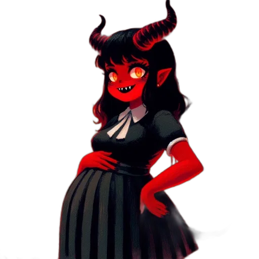 dress, creature, staff, concept art transparent PNG cut-out