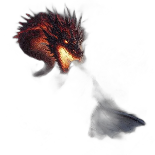 dragon, hair, creature, animal transparent PNG cut-out