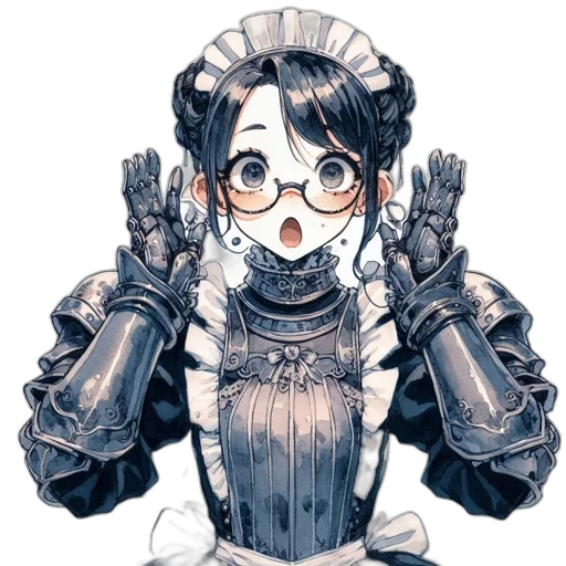 robot, staff, weapon, dress transparent PNG cut-out