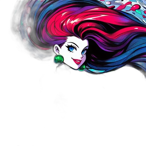 hair, cartoon, pixel art, fantasy art transparent PNG cut-out