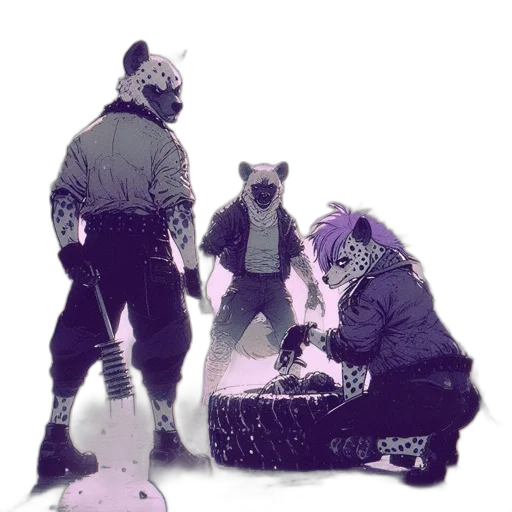 mask, jacket, staff, animal transparent PNG cut-out